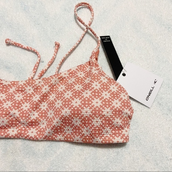 NEW O'Neill Check Plaid Surfside Bralette Bikini Top Size Large L - Picture 4 of 7